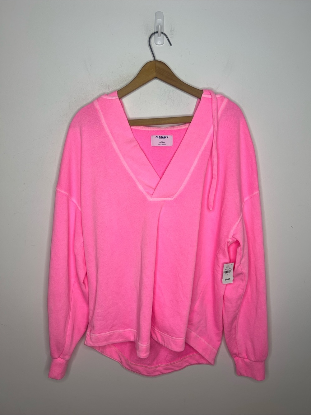 Old Navy SoComfy Oversized Tunic Hoodie Sweatshirt Hot Pink NWT